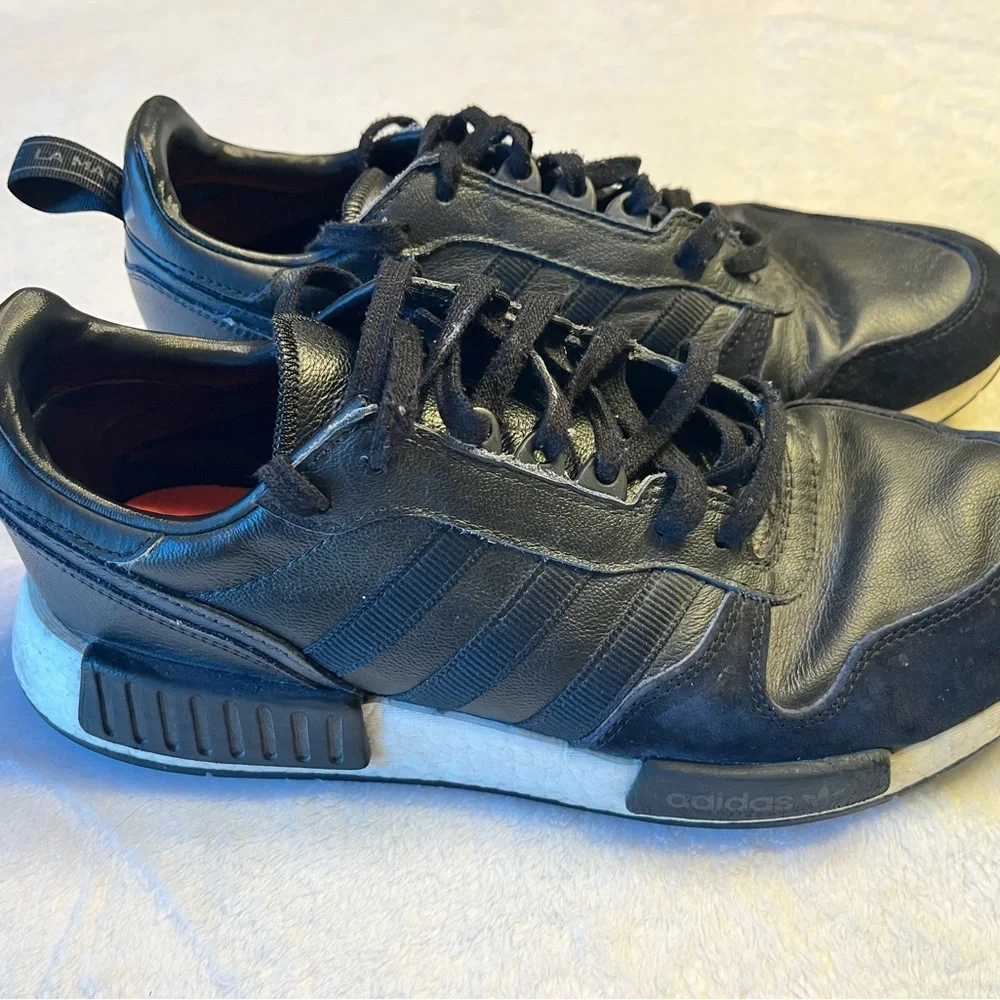 adidas Men’s Black Leather & Suede Low-Top Sneakers